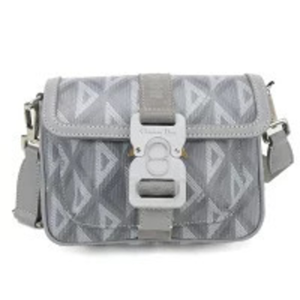 Christian Dior Shoulder Bag CD Diamond Gray Crossbody Cool
